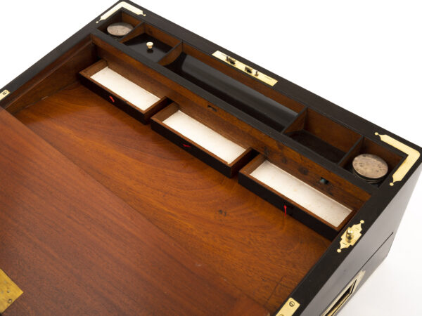 Coromandel writing box hidden drawers open