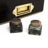 Coromandel writing box ink wells