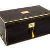 Coromandel writing box writing with tasselled key