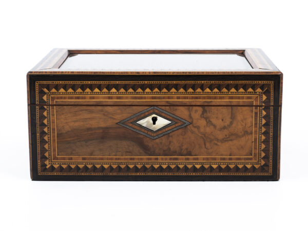 Antique Glazed Jewellery Box eye level