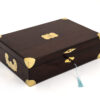Mahogany Jewellery Box with tasselled key