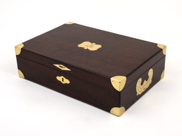 Mahogany Jewellery Box side angle