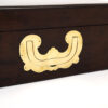 Mahogany Jewellery Box handle close up