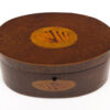 oval conch shell tea caddy top down image