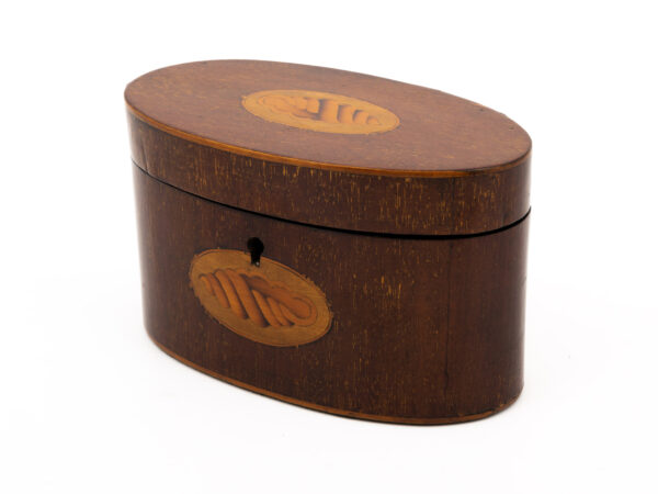 oval tea caddy side angle