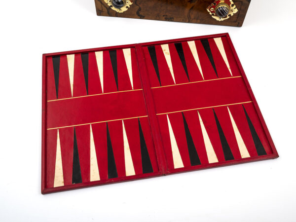 Walnut Games Compendium reversible backgammon board
