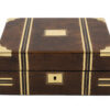 walnut jewellery box on white background