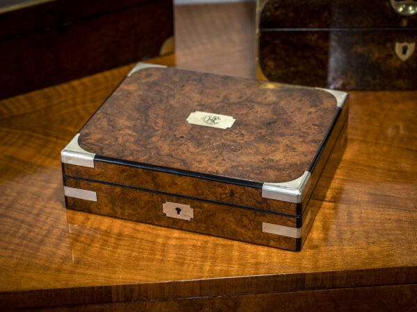 Walnut Jewellery Box on display