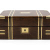 walnut jewellery box on white background eye level