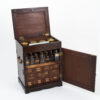 Mahogany Apothecary Cabinet front door open