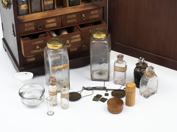 Mahogany Apothecary Cabinet with contents removed