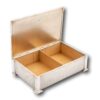 Sterling Silver Art Deco Cigar Box Humidor with the lid up