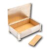 Sterling Silver Art Deco Cigar Box Humidor with the lid up and partition removed