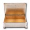 Sterling Silver Art Deco Cigar Box Humidor with the lid up