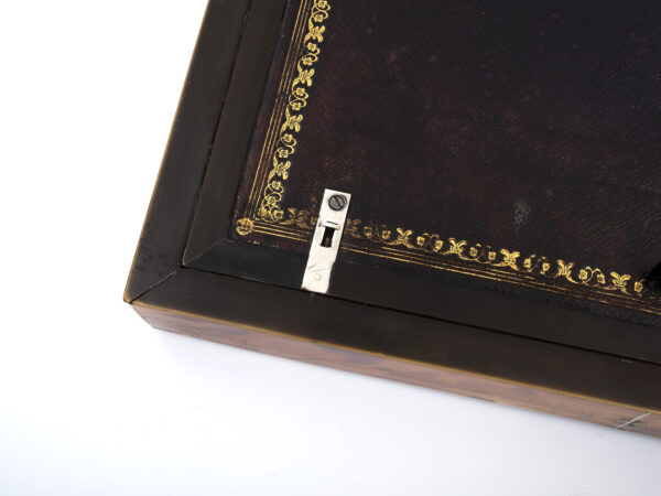 Writing box locking tab