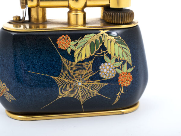 Alfred Dunhill Table Lighter with dragonfly close up