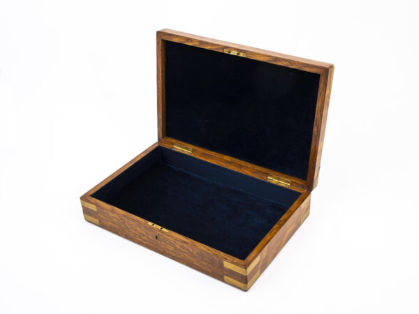 Oak Jewellery Box open side on