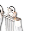 Close up of the decanter bottle opening lids