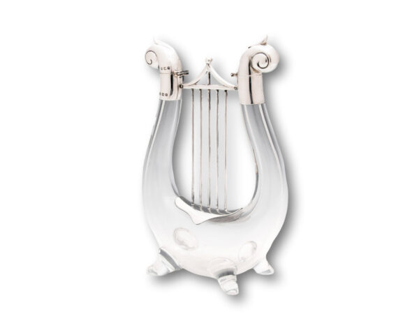 Overview of the Novelty Silver Mounted Lyre Decanter