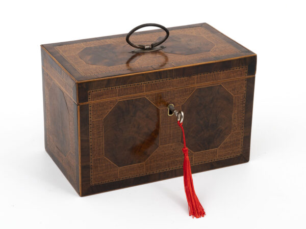 antique tea chest with key