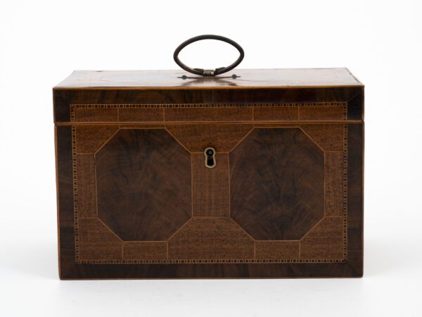 Antique Tea Caddy on white background