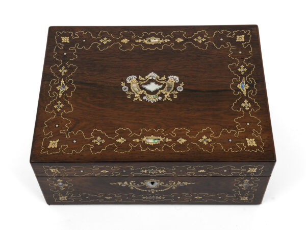 antique jewellery box inlay