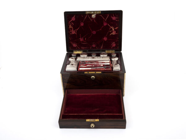 Rosewood Vanity Box fully open