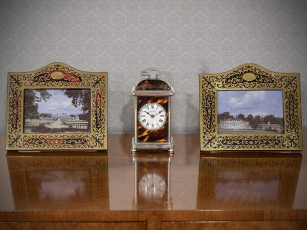 Tortoiseshell Mantel Clock on display