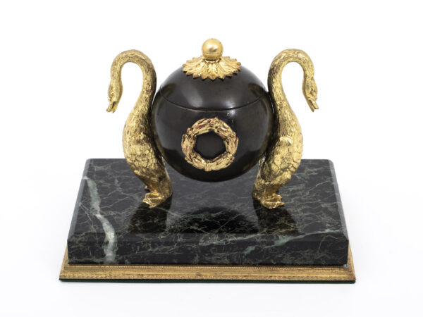 regency bronze inkwell