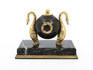 antique bronze inkwell