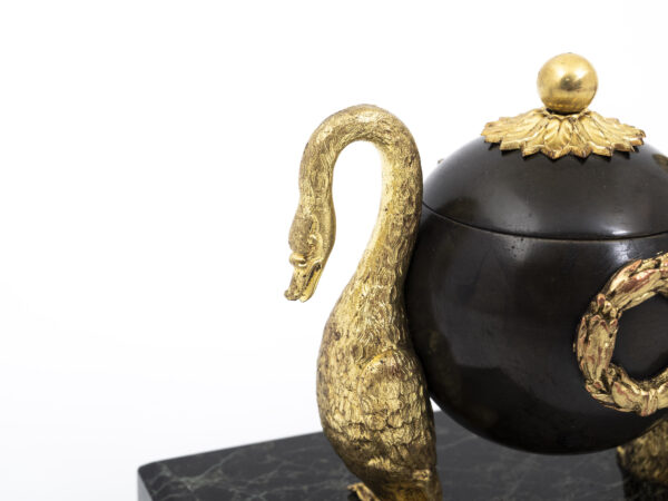 gilt inkwell close up