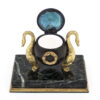bronze inkwell with ceramic cup