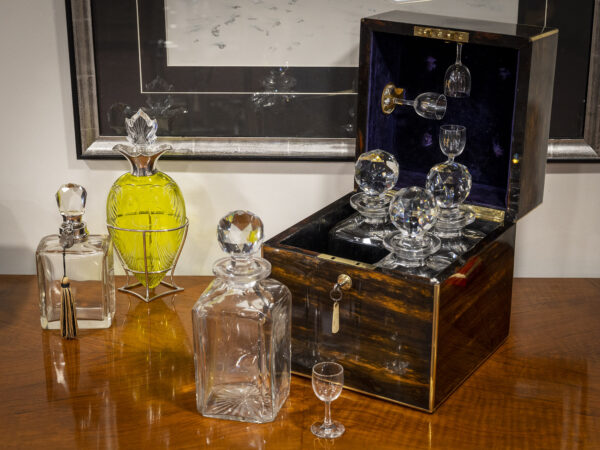 antique coromandel decanter box
