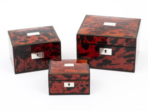 red tortoiseshell boxes