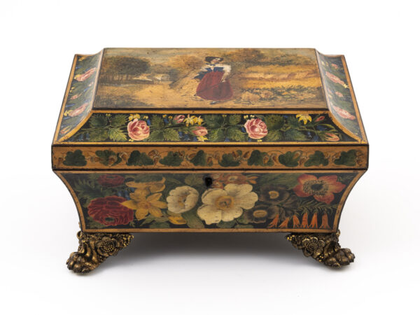 antique painted box