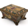 antique box painted with flowers