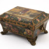 antique box adorned with flowers