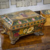 antique painted box on display
