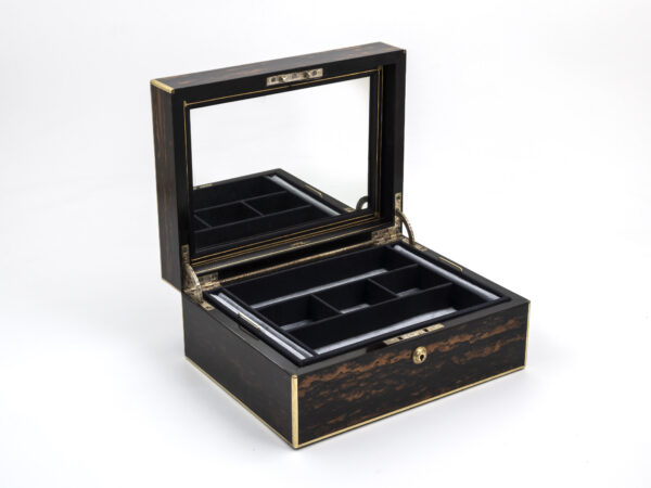 antique jewellery box with mirror