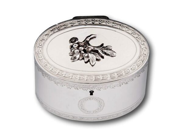 Lid of the Sterling Silver Tea Caddy