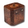 Rear of the Georgian Burr Yew Tea Caddy