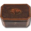Top of the Georgian Burr Yew Tea Caddy