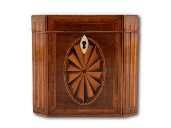 Front profile of the tea caddy