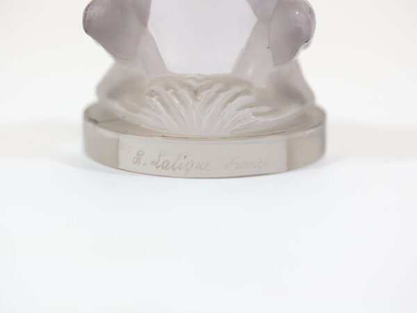 Close up of the Rene Lalique Signature