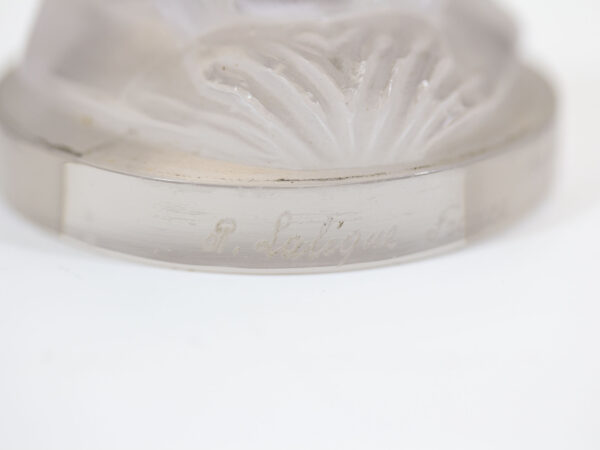 Close up of the Rene Lalique Signature