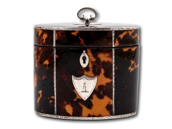 Front profile of the Tortoiseshell Tea Caddy