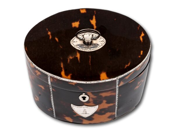 Top profile of the Tortoiseshell Tea Caddy