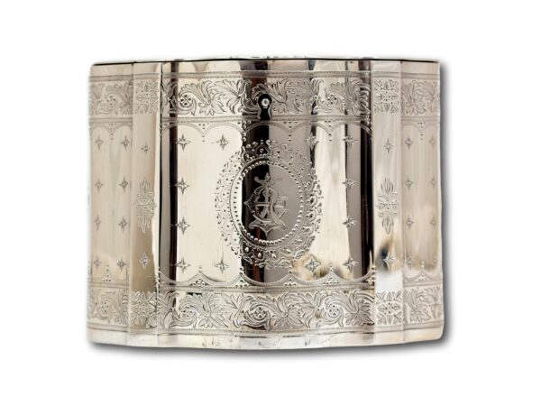 Front profile of the Sterling Silver Tea Caddy
