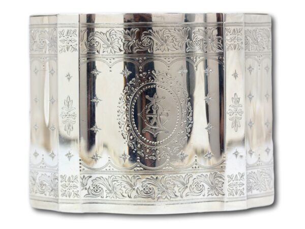 Rear profile of the Sterling Silver Tea Caddy