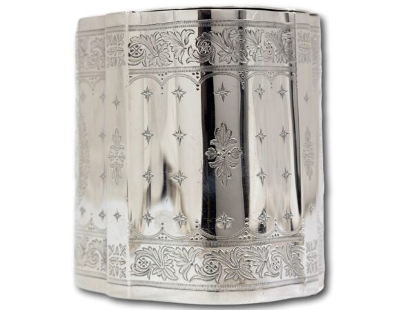Side profile of the Sterling Silver Tea Caddy